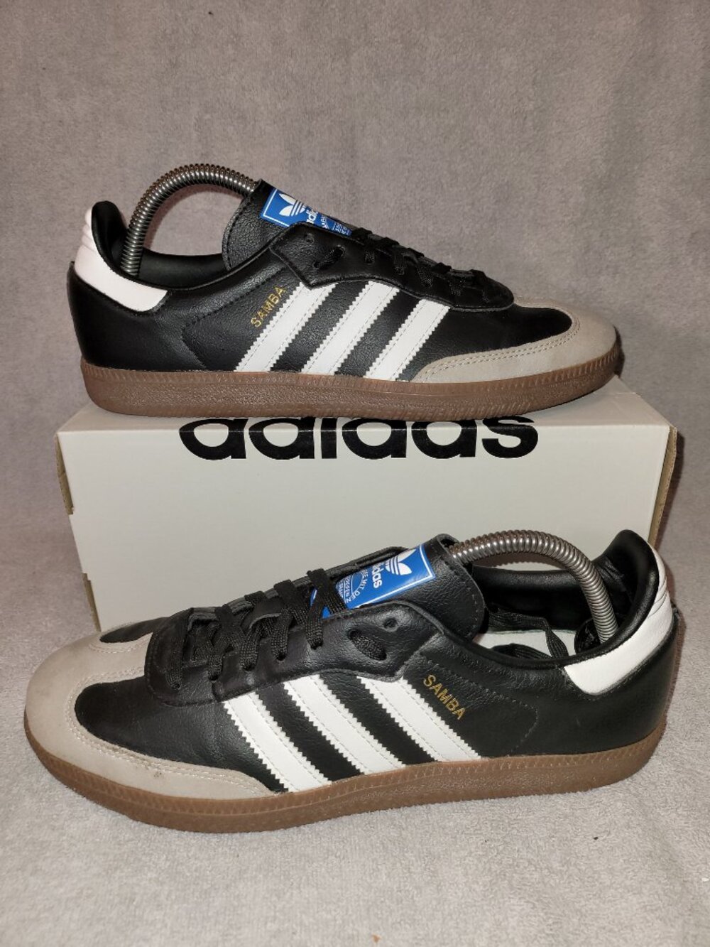 Adidas Samba Men's Size 8.5 VEGAN Edition Black White Sneakers H018778 (#1902)